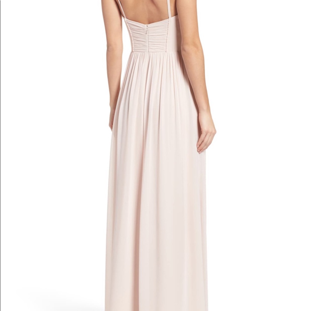 Hailey Paige Ruffle Detail A-Line Chiffon Gown